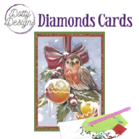 D0tty Design® - Set van 4 diamond painting kerstkaarten 10x15cm (set 20)